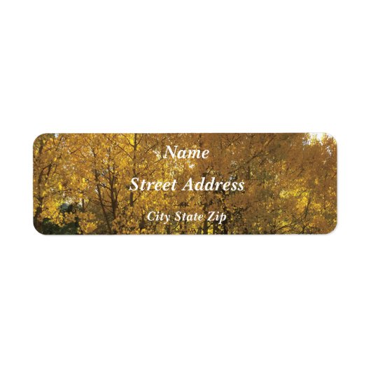 白熱［赤熱］光を放つ《植物》アスペン ラベル (正面)