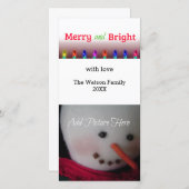 白熱［赤熱］光を放つChristmas Lightsフォトカード シーズンカード (正面/裏面)