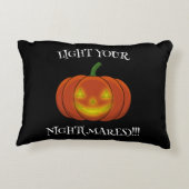 白熱［赤熱］光を放つJack-o'-Lantern -悪夢を点灯 アクセントクッション (裏面)