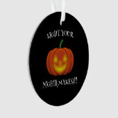 白熱［赤熱］光を放つJack-o'-Lantern -悪夢を点灯 オーナメント (正面)