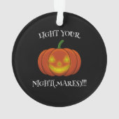 白熱［赤熱］光を放つJack-o'-Lantern -悪夢を点灯 オーナメント (裏面)