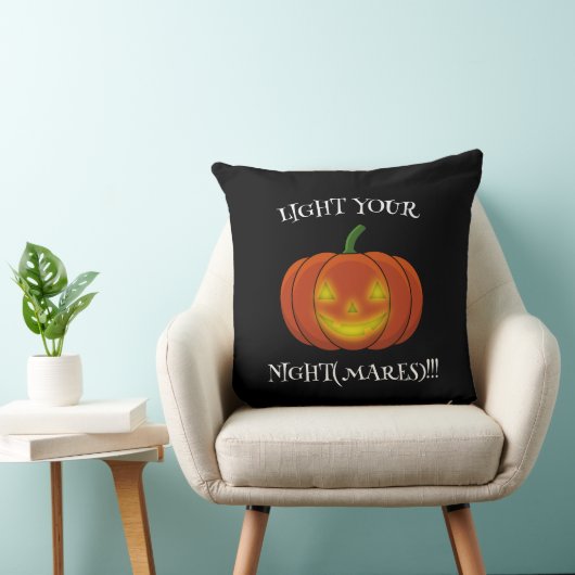 白熱［赤熱］光を放つJack-o'-Lantern -悪夢を点灯 クッション (椅子)