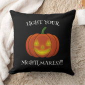 白熱［赤熱］光を放つJack-o'-Lantern -悪夢を点灯 クッション (ブランケット)