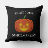 白熱［赤熱］光を放つJack-o'-Lantern -悪夢を点灯 クッション (正面)