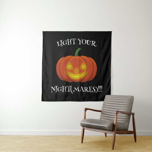 白熱［赤熱］光を放つJack-o'-Lantern -悪夢を点灯 タペストリー (インサイチュ)