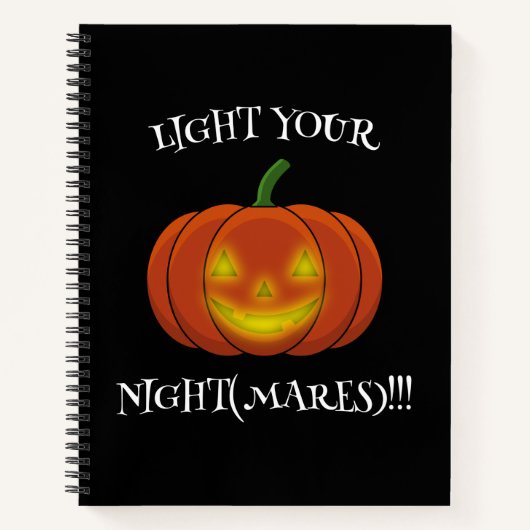 白熱［赤熱］光を放つJack-o'-Lantern -悪夢を点灯 ノートブック (正面)