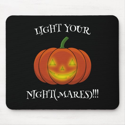 白熱［赤熱］光を放つJack-o'-Lantern -悪夢を点灯 マウスパッド (正面)