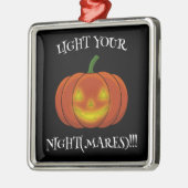 白熱［赤熱］光を放つJack-o'-Lantern -悪夢を点灯 メタルオーナメント (左)