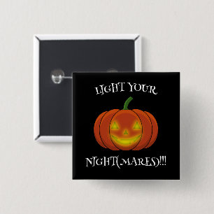 白熱［赤熱］光を放つJack-o'-Lantern -悪夢を点灯 缶バッジ