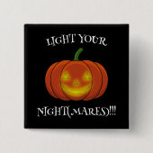 白熱［赤熱］光を放つJack-o'-Lantern -悪夢を点灯 缶バッジ (正面)
