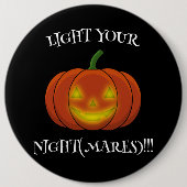 白熱［赤熱］光を放つJack-o'-Lantern -悪夢を点灯 缶バッジ (正面)