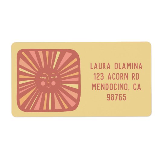 白熱［赤熱］光を放つSun Cute and 魅力的 Pinkカスタマイズ IT ラベル (正面)