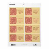 白熱［赤熱］光を放つSun Cute and 魅力的 Pinkカスタマイズ IT ラベル (フルシート)