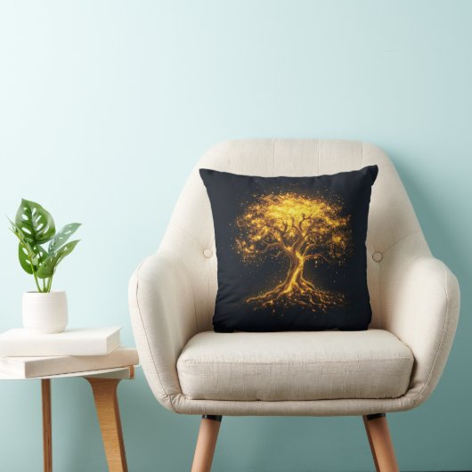 白熱［赤熱］光を放つTree of Life – 神秘的で魅惑的 クッション (椅子)