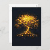 白熱［赤熱］光を放つTree of Life – 神秘的で魅惑的 ポストカード (正面/裏面)