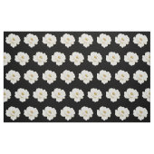 白牡丹水彩（黒） ファブリック (ファットクウォーター)