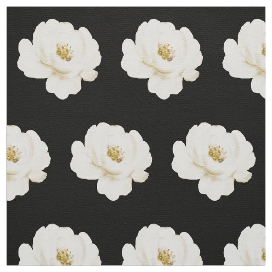 白牡丹水彩（黒） ファブリック (見本)
