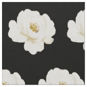 白牡丹水彩（黒） ファブリック (クローズアップ)