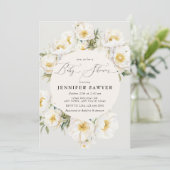 白牡丹 |フォトベビーシャワー 招待状 (スタンド正面)