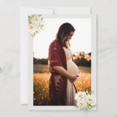 白牡丹 |フォトベビーシャワー 招待状 (裏面)