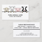 白牧畜牛羊ヤギ豚 名刺 (正面/裏面)