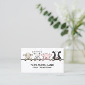 白牧畜牛羊ヤギ豚 名刺 (スタンド正面)