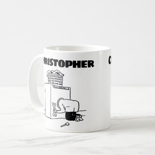 白物及び洗濯機修理 コーヒーマグカップ (正面左)