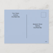 白犬とパパ冬の雪のクリスマスの写真 シーズンポストカード (裏面)