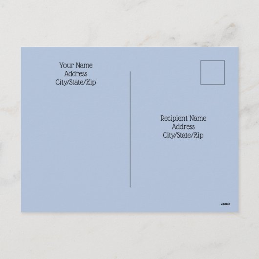 白犬とパパ冬の雪のクリスマスの写真 シーズンポストカード (裏面)