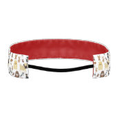 白犬のパターン アスレチックヘッドバンド (裏面)