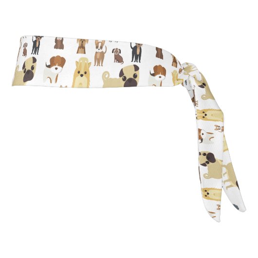 白犬のパターン タイヘッドバンド (回転90)