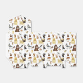 白犬のパターン フェイバーボックス (折り畳みなし)