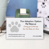 白犬のペットの救出または獣医 名刺