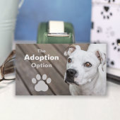 白犬のペットの救出または獣医 名刺