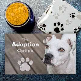 白犬のペットの救出または獣医 名刺