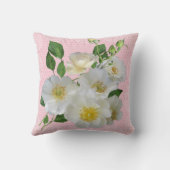 白犬バラフローラ枕 クッション (裏面)