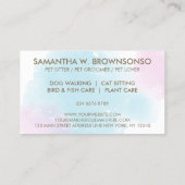 白犬猫かわいいペットグルーミング 名刺 (裏面)