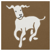 白犬 ファブリック (クローズアップ)