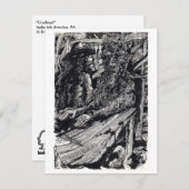 「白状しろ！」 インディアインクスケッチフラットカード (正面/裏面)