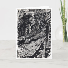 「白状しろ！」 インディアインクスケッチ カード