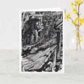 「白状しろ!」 インディアインクスケッチ カード (黄色い花)