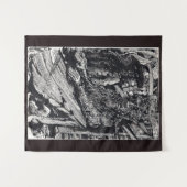 「白状しろ！」インドのインクスケッチ タペストリー (正面(横))