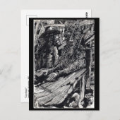 「白状しろ！」 インド・インク・スケッチ、 ポストカード (正面/裏面)