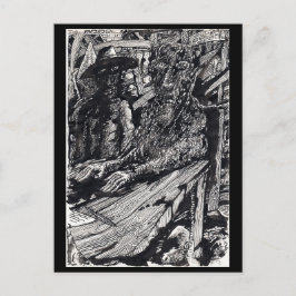 「白状しろ！」 インド・インク・スケッチ、 ポストカード