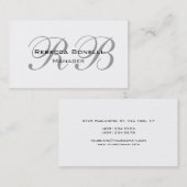 白独占的グユニーク・モノグラム・マネージャ 名刺 (正面/裏面)