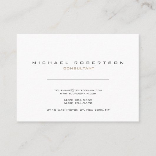 白独占的モダン色 名刺 (正面)