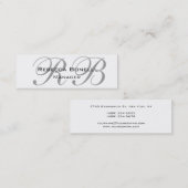 白独占的ユニーク灰色モノグラムスリム スキニー名刺 (正面/裏面)