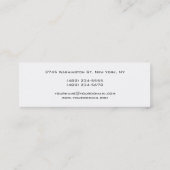 白独占的ユニーク灰色モノグラムスリム スキニー名刺 (裏面)