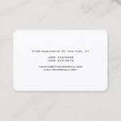 白独占的ユニーク灰色モノグラムモダン 名刺 (裏面)