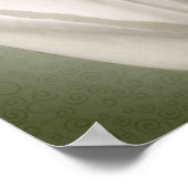 白独身のチューリップ花 ポスター (角)